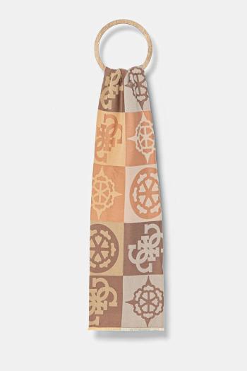 Šatka Guess dámska, béžová farba, vzorovaná, AW5248 POL03