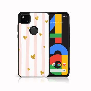 MY ART Silikónový kryt Google Pixel 4a HEARTS (006)