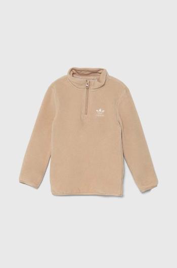 Detská fleecová mikina adidas Originals POLAR FLEECE HZ béžová farba, jednofarebná, IX9846