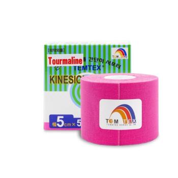 TEMTEX KINESIO TAPE TOURMALINE, RUZOVA TEJPOVACIA PASKA 5CM X 5M