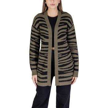 Jacqueline De Yong  Jdylorraine Animal L/S Long Knt 15328366  Vesty bez rukávov/Cardigany Zelená