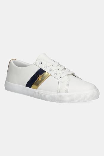 Kožené tenisky Lauren Ralph Lauren Janson II biela farba, 802942784002