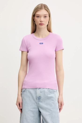 Tričko Hugo Blue dámske, čierna farba, 50523924