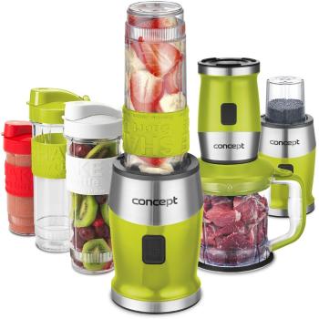 Blender multifuncțional Concept SM3393 Fresh&Nutri, 700 W + 2 x 570 ml + 400 ml, verde, verde