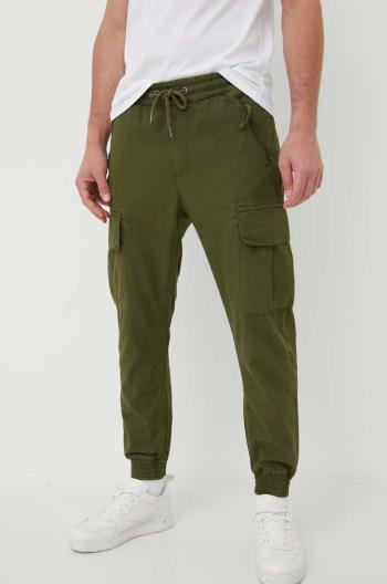 Bavlnené nohavice Alpha Industries Ripstop Jogger 116201.142, zelená farba