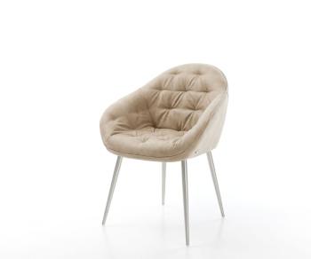 Jedálenská stolička Gaio-Flex béžová vintage kužeľová podnož