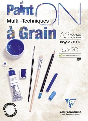 Clairefontaine Pain'On À Grain Glued Pad Skicár A3 250 g