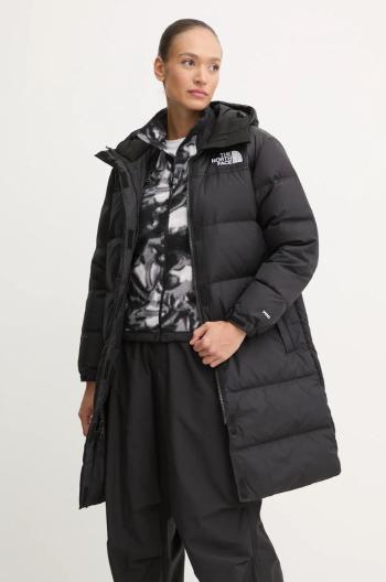 Páperová bunda The North Face Nuptse Parka dámska, čierna farba, zimná, NF0A832K4H01