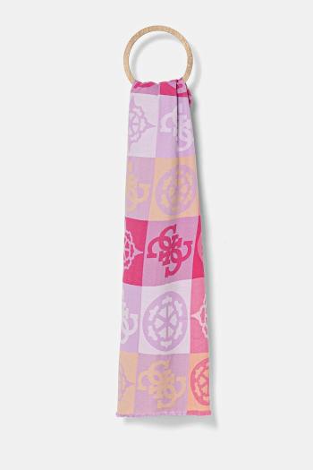 Šatka Guess dámska, ružová farba, vzorovaná, AW5248 POL03