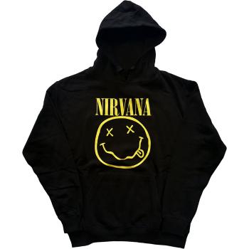 Nirvana mikina Yellow Smiley Čierna 3XL