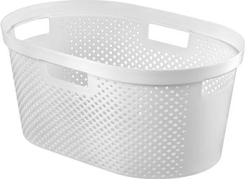 CURVER Kôš na čistú bielizeň INFINITY DOTS 40L | biela