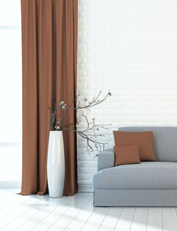 Zatemňovací dekoračný záves alebo látka, Blackout UNI, svetlo hnedý, 150 cm 150 cm