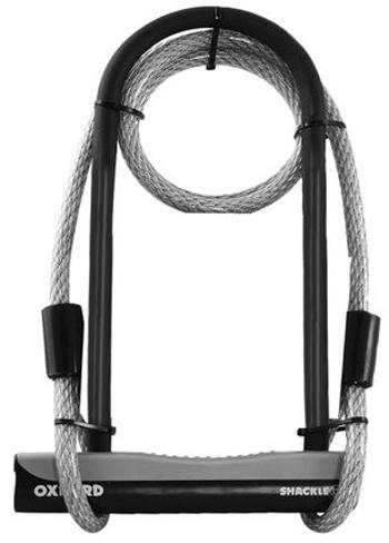 Motorzár OXFORD U profil Shackle 12 DUO Zár, (szürke/fekete, 245 x 190 mm, csápátmérő: 12 mm)