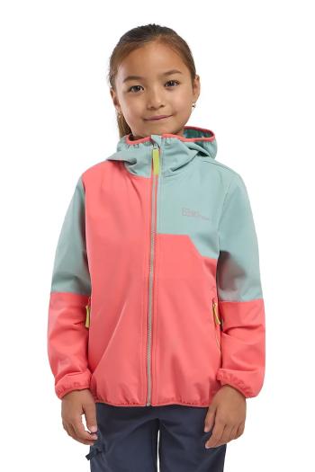 Detská bunda Jack Wolfskin TURBULENCE HOODED JKT K oranžová farba, A63683