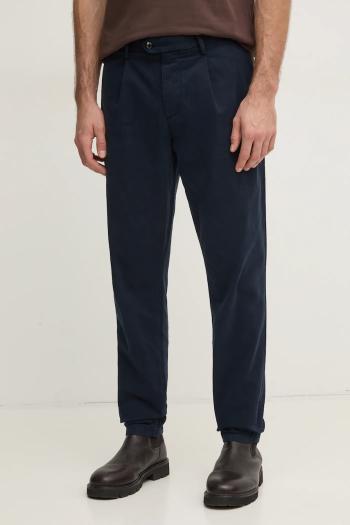 Nohavice Tommy Hilfiger pánske, tmavomodrá farba, rovné, MW0MW38120