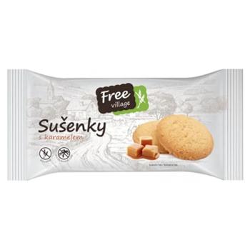 FREEVILLAGE Sušienky s karamelom bez lepku 90 g