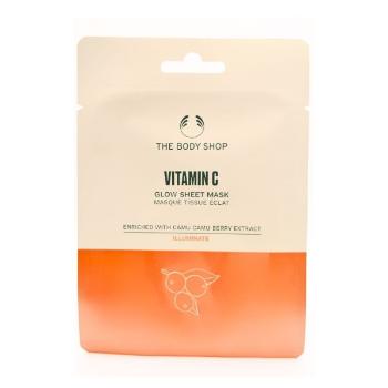 The Body Shop Rozjasňujúca hydratačná pleťová maska Vitamín C (Glow Sheet Mask) 18 ml