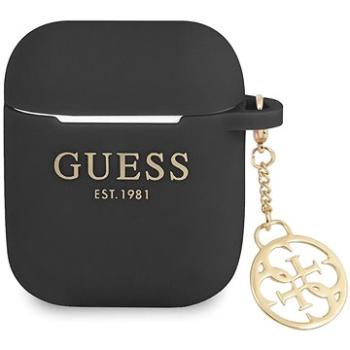 Guess 4G Charms Silikonové Pouzdro pro Apple Airpods 1/2 Black (GUA2LSC4EK)