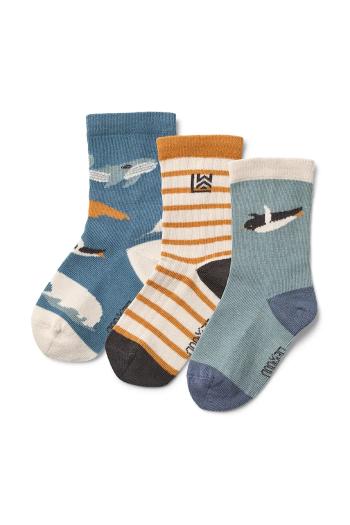 Detské ponožky Liewood Silas Socks 3-Pack 3-pak modrá farba, LW20014