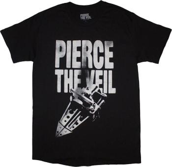 Pierce The Veil Tričko Large Text Unisex Black L