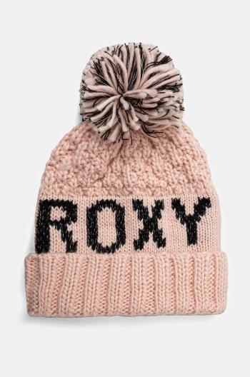 Detská čiapka Roxy TONIC BEANIE ružová farba biela, ERGHA03322