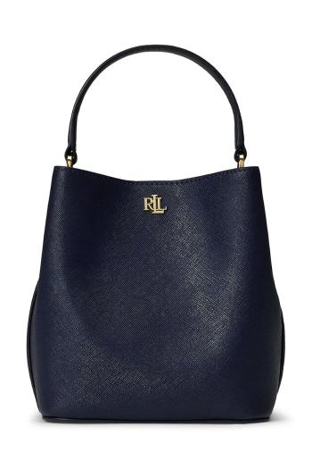 Kožená kabelka Lauren Ralph Lauren tmavomodrá farba, 431969365