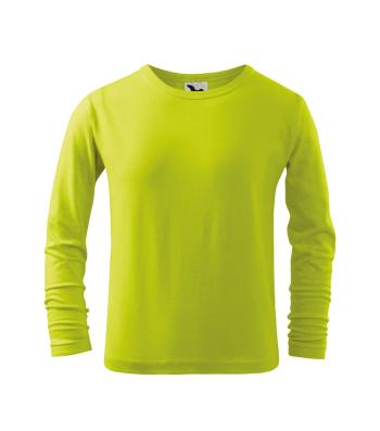 MALFINI Detské tričko s dlhým rukávom Long Sleeve - Limetková | 122 cm (6 rokov)