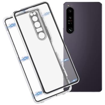 Magnetický kryt 360 pre Sony Xperia 1 IV 5G strieborný