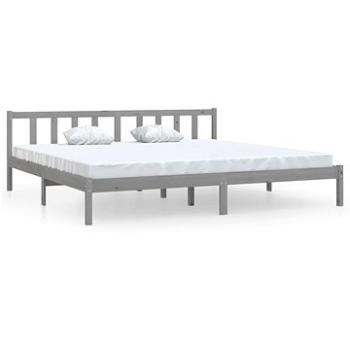 Shumee sivý masívna borovica 180 × 200 cm UK Super King, 810099