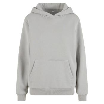 Build Your Brand Hebká dámska mikina cez hlavu Fluffy - Svetlá asfaltová | M