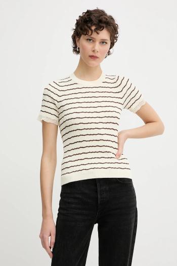 Tričko Rag & Bone dámske, béžová farba, WAS25P025UG25