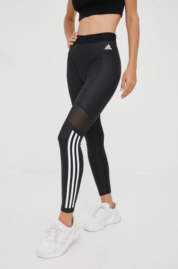 Tréningové legíny adidas Performance Hyperglam dámske, čierna farba, s potlačou