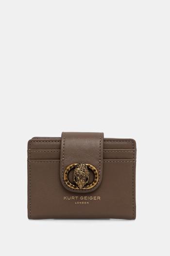 Kožené puzdro na karty Kurt Geiger London hnedá farba, 3735437109