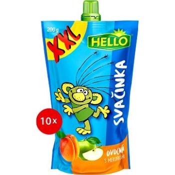 HELLO XXL ovocná kapsička s marhuľami 10× 200 g (8590014639386)