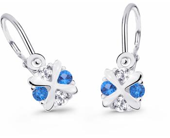 Cutie Jewellery Nežné detské náušnice z bieleho zlata C2753-10-X-2 modrá
