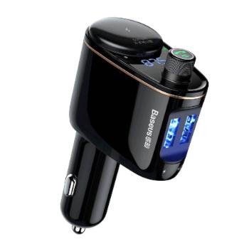 Baseus S-06 Bluetooth transmiter autonabíjačka 2x USB, čierna (CCHC000001)