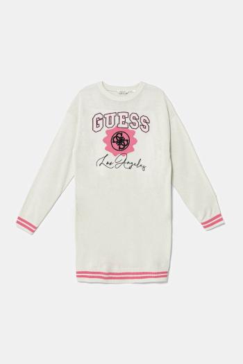 Dievčenské šaty Guess béžová farba, mini, rovný strih, J5YK09 Z3OF0