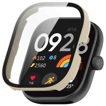 PC FULL COVER Plastový kryt so sklom pre Xiaomi Redmi Watch 5 béžový