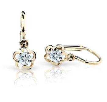 Cutie Jewellery Zlaté detské náušnice C1945-10-X-1 biela