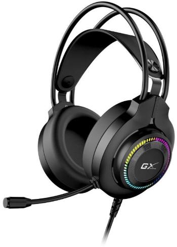 GENIUS slúchadlá s mikrofónom GX GAMING HS-GX580U, USB, RGB, čierna