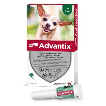 ADVANTIX Spot-on pre psov do 4 kg 0,4 ml 1 pipeta