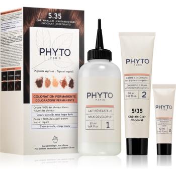 Phyto Color farba na vlasy s rastlinnými extraktmi odtieň 5.35 Chocolate light Brown 3 ks