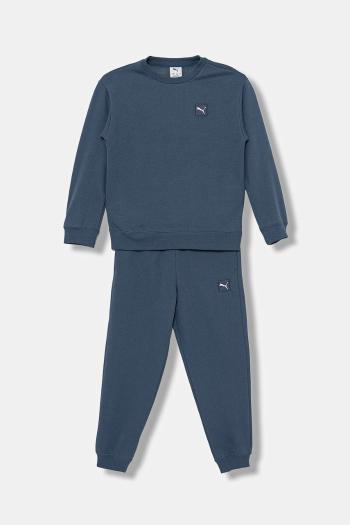 Detská tepláková súprava Puma ESS ELEVATED Relaxed Crew Sweat Suit FL B modrá farba, 689723