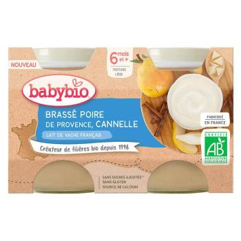 BABYBIO Brassé hruška škorica 2x 130 g