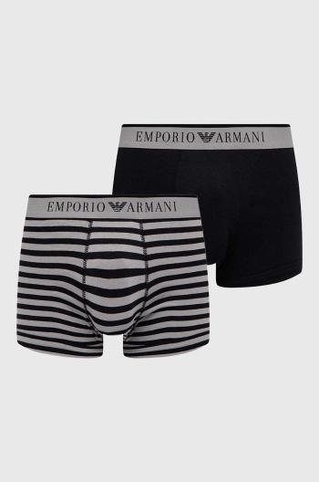 Boxerky Emporio Armani Underwear 2-pak pánske, čierna farba, 111210 4R542