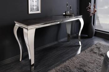LuxD Dizajnová konzola Rococo 140 cm čierna / strieborná