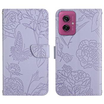 ART BLOSSOM Peňaženkový obal pre Motorola Moto G55 5G fialový