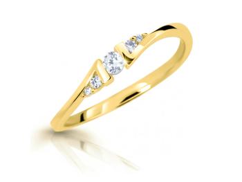 Cutie Jewellery Očarujúce prsteň zo žltého zlata so zirkónmi Z6720-3054-10-X-1 55 mm