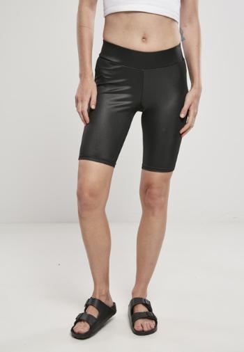 Urban Classics Ladies Imitation Leather Cycle Shorts black - 3XL