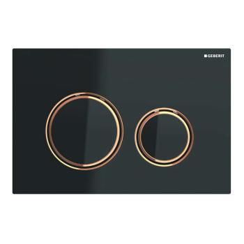 GEBERIT - Sigma21 Ovládacie tlačidlo na 2 množstvá splachovania, čierna/červené zlato 115.650.SJ.1